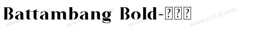 Battambang Bold字体转换